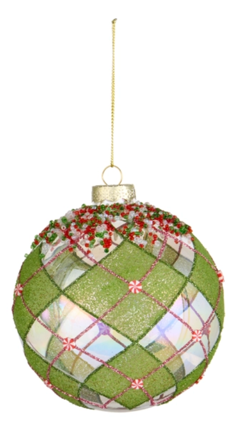 Green Diamond Pattern Ornament 3