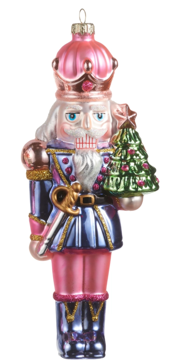 Bright Nutcracker Ornament w/tree