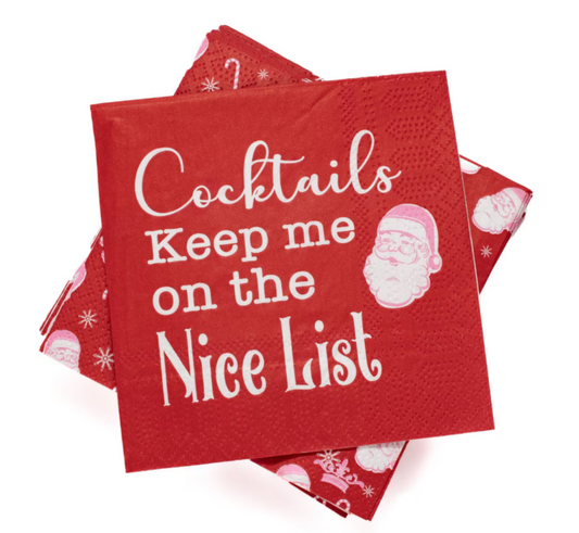 On the Nice List Cocktail Napkins