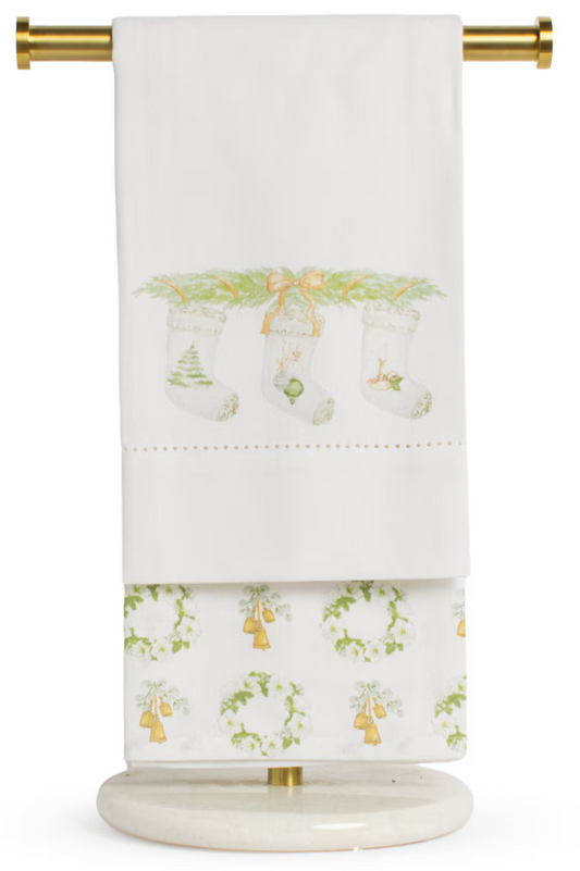 Amaryllis Stocking Hand Towels s/2