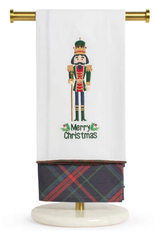 Layton Plaid Nutcracker Hand Towels s/2