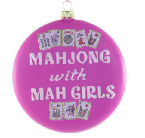 Mahjong with Mah Girls Ornament