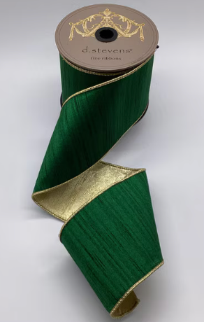 Slub Dupion Metallic Emerald Green
