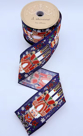 Linen Traditional Nutcracker Ribbon