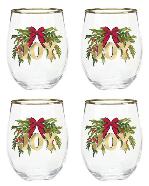 Boxed Wine Glass Set - Joy