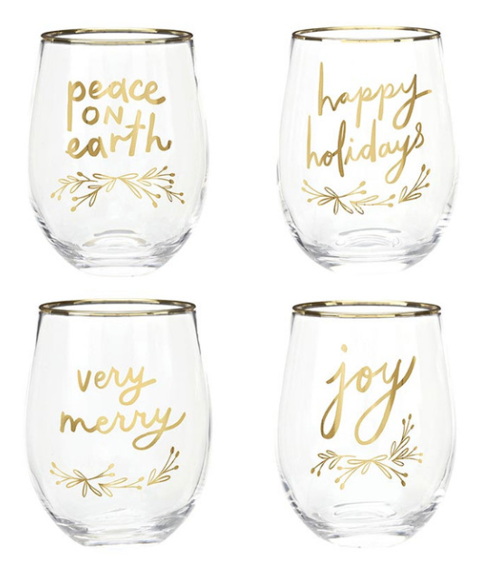 Boxed Wine Glass Set - Verry Merry
