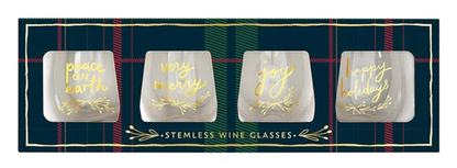 Boxed Wine Glass Set - Verry Merry