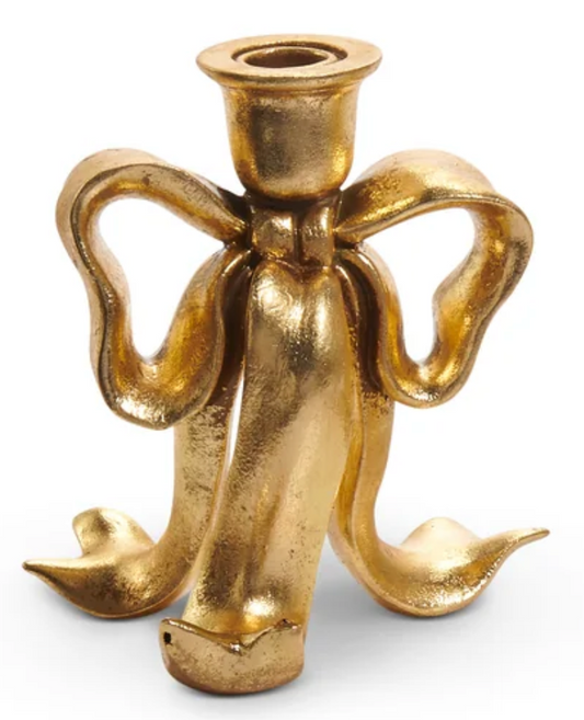 Gold Bow Candleholder - Small