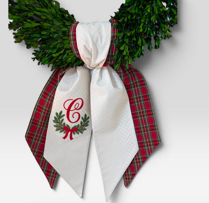 Black Check Wreath Sash