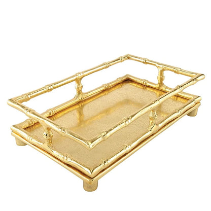 Gold Bamboo Goes Napkin Tray