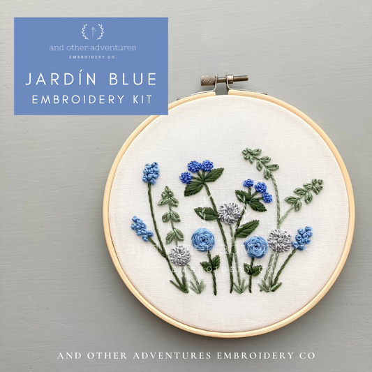 Embroidery Kit  - Jardín in Blue