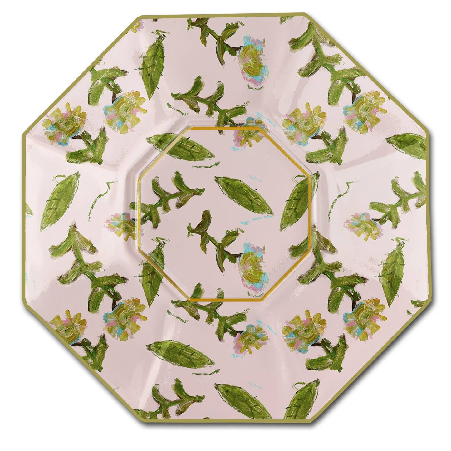 Flor Rosa Glass Plate
