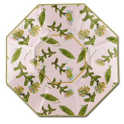 Flor Rosa Glass Plate