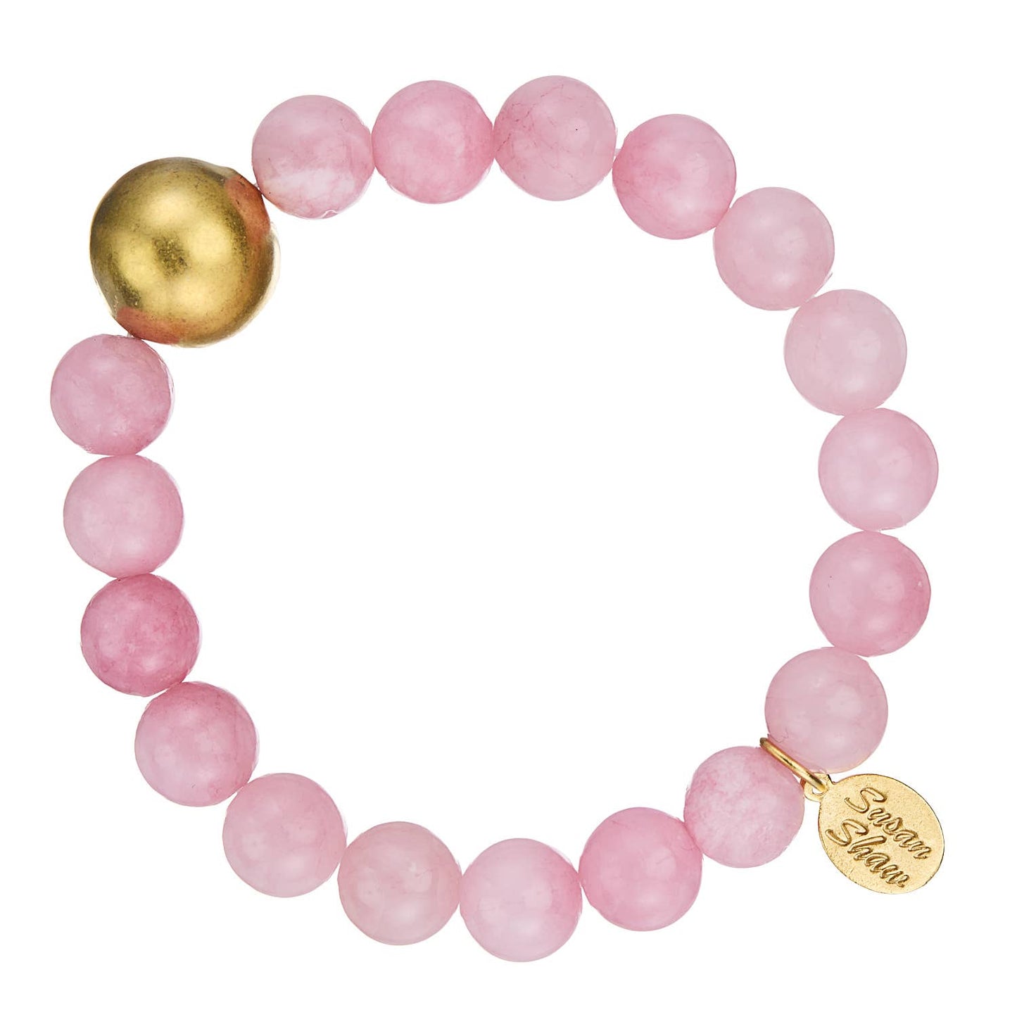 Pink Jade Stretch Bracelet