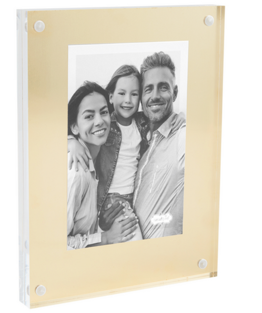 Large Brass Acrylic Frame