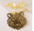 Tiger Face Ornament Gold