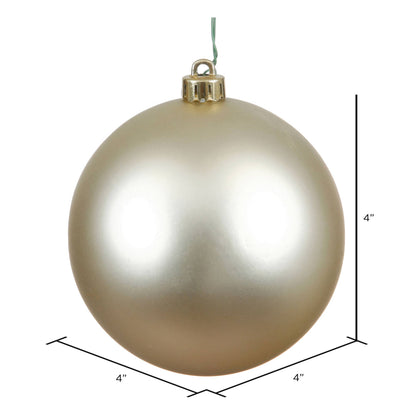 4" Champagne Matte Ball Ornament