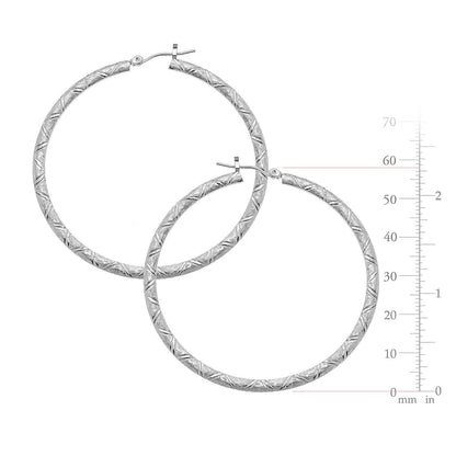 Silver Plated Hoop Earrings with Surgical Steel Wires