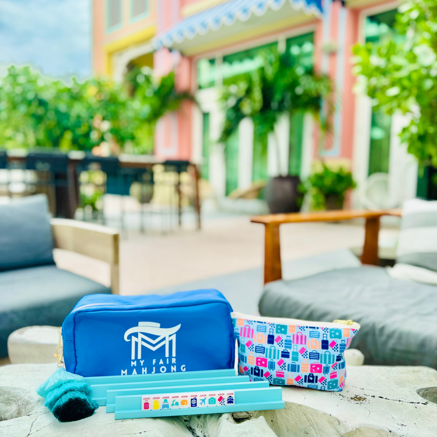 MINI TRAVEL MAHJONG | White