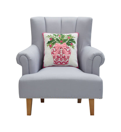 Chinoiserie Vase Ribbon Hook Pillow