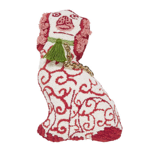 Red Dog w/Tassel Chain Hook Pillow