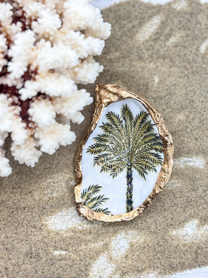 Bronze Palm Oyster Trinket Dish