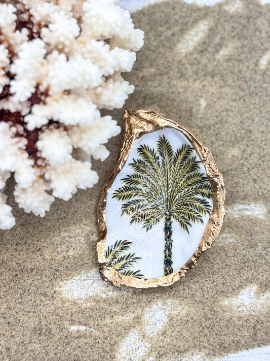 Bronze Palm Oyster Trinket Dish
