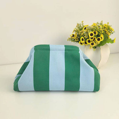 Stripe Design Clutch Bag