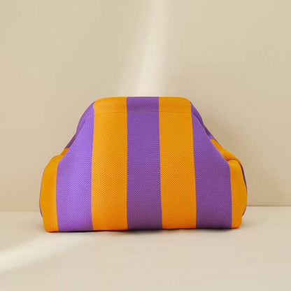 Stripe Design Clutch Bag