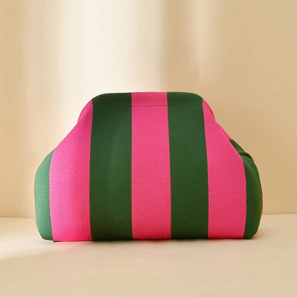 Stripe Design Clutch Bag