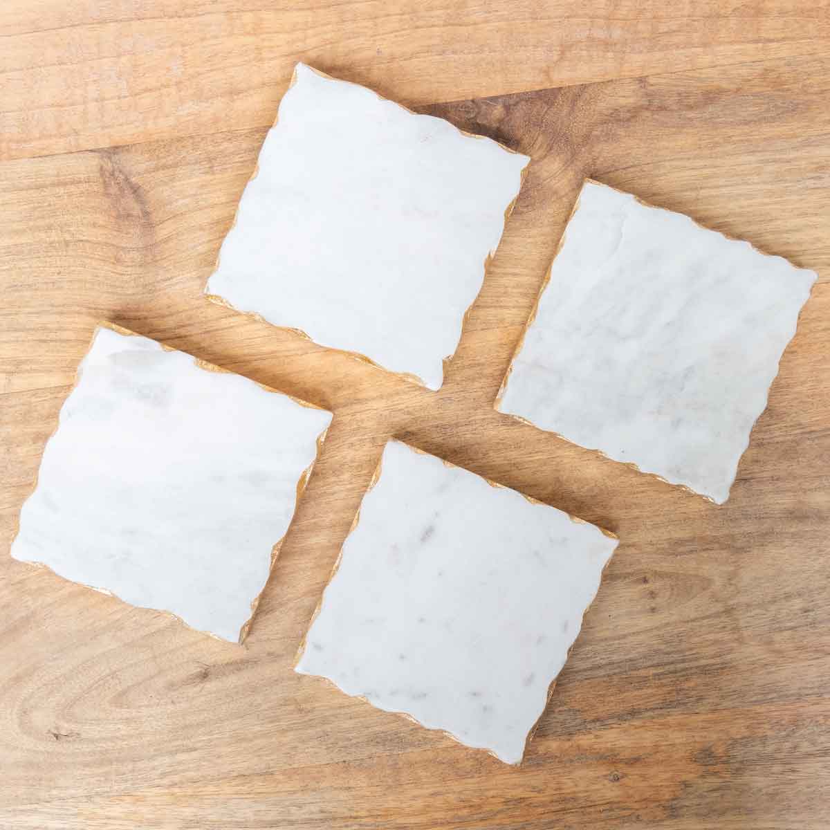 Ferrara Square Marble Coasters