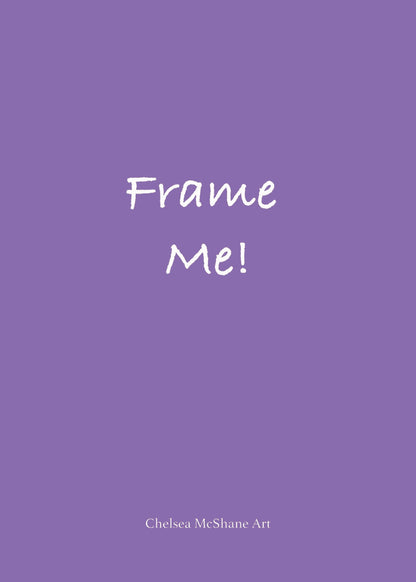 "Tiger Purple & Orange Bow Tie" Framable Card