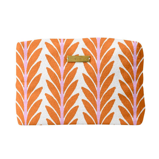 Frond Orange Terry Beach Pouch