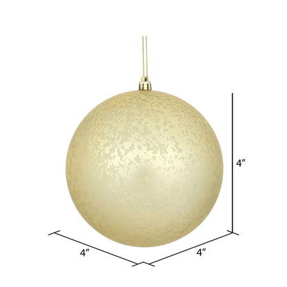 4" Champagne Matte Mercury Ball