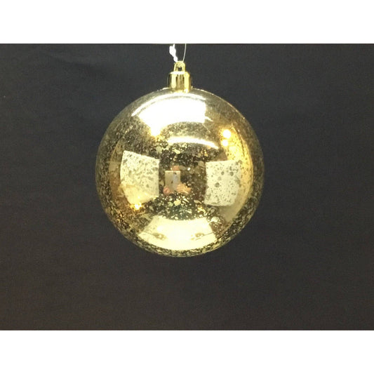 8” Mercury Ball Ornament -  Lt. Gold