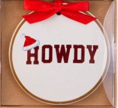 Santa Hat Howdy Ornament