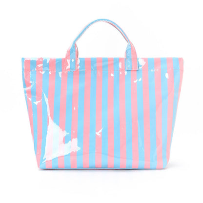 Striped PVC Tote Bag