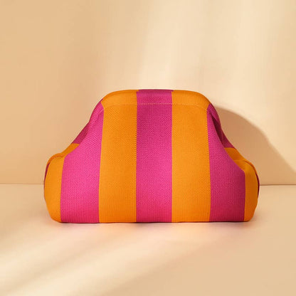 Stripe Design Clutch Bag