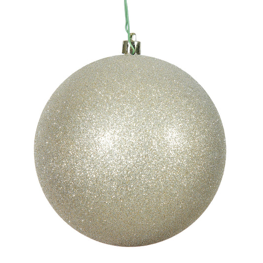 3" Champagne Glitter Ball Ornament