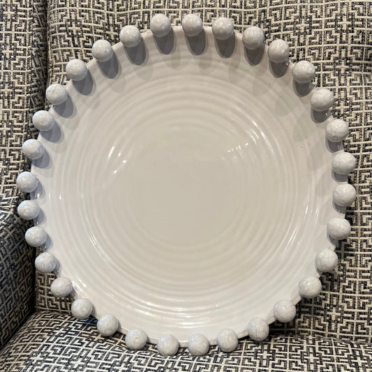 Raised dotted rim platter