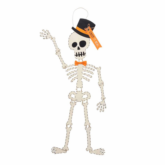 Top Hat Skeleton Door Hanger